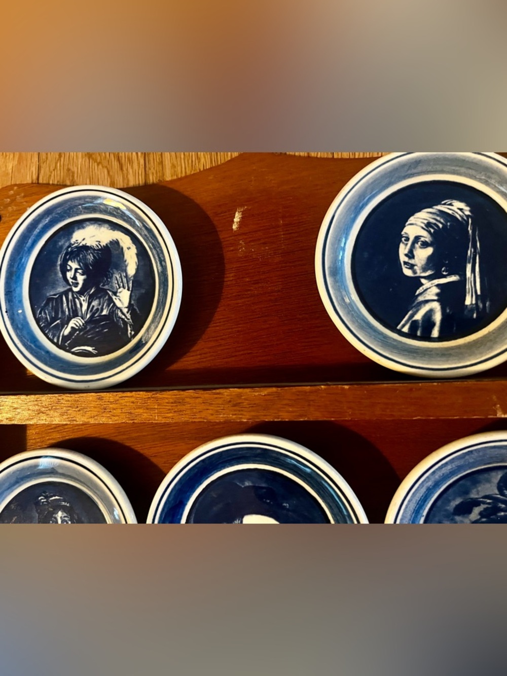 Delft Blue Antique/RARE Portrait Small Plate Display (5) - Picture 8 of 12